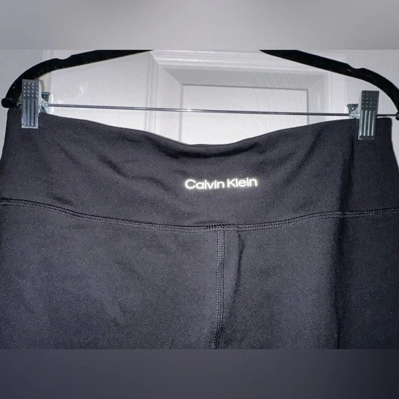 Calvin Klein Black high waisted Wide-Leg Yoga Pants - Picture 3 of 4